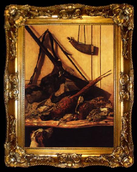 framed  Claude Monet Hunting Trophy, ta009-2